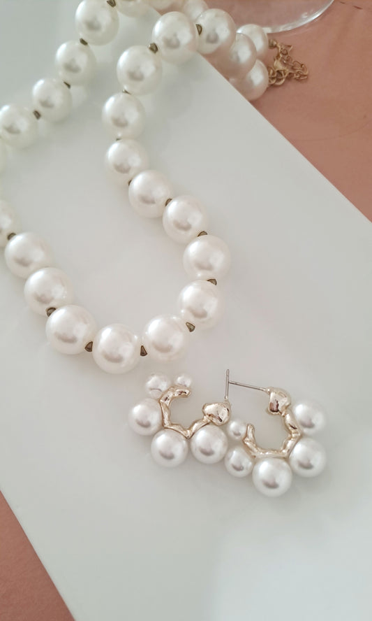 Collar perlas sintéticas